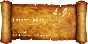 Latzer Judit névjegykártya